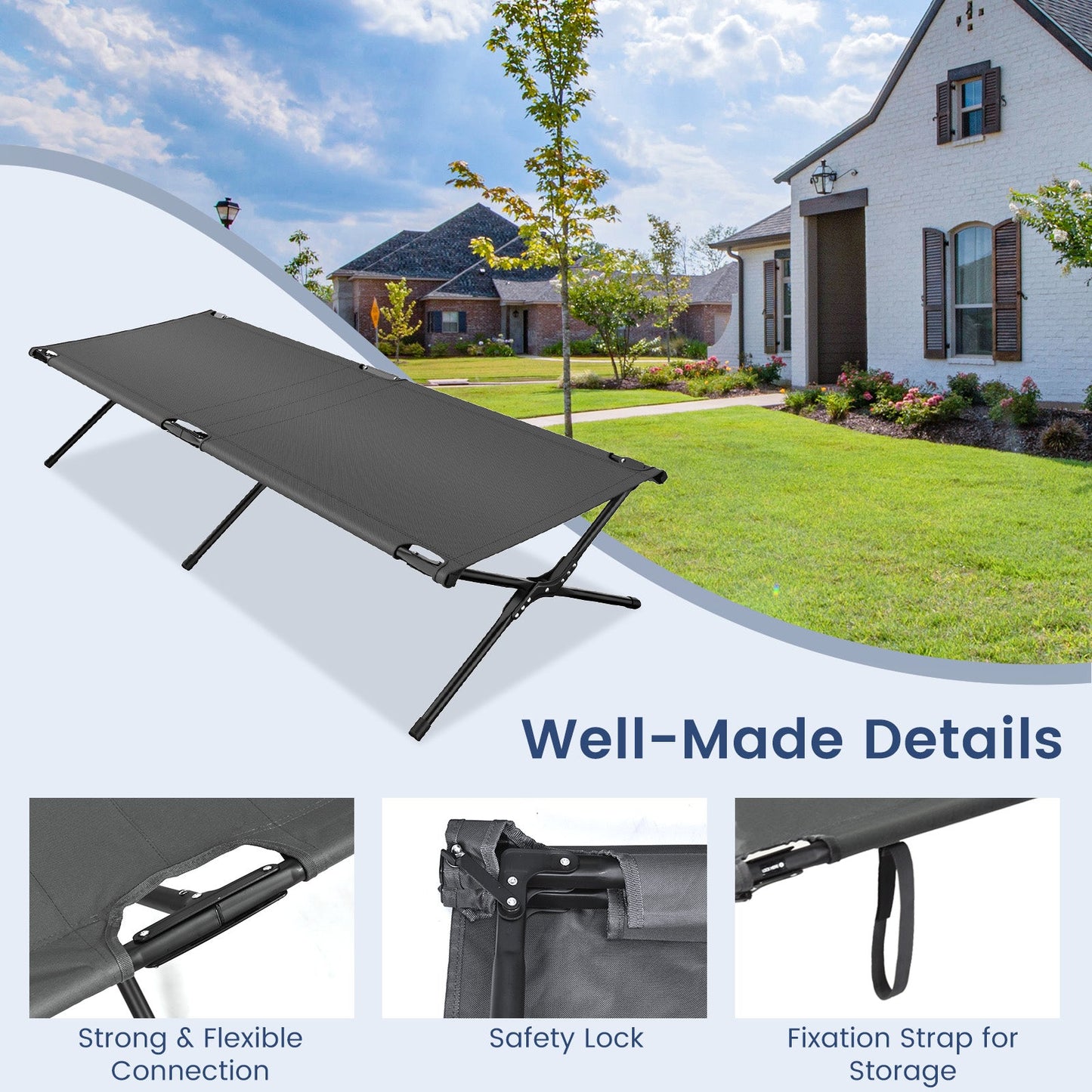 Folding Emergency Cot – Portable Shelter Sleeping Bed