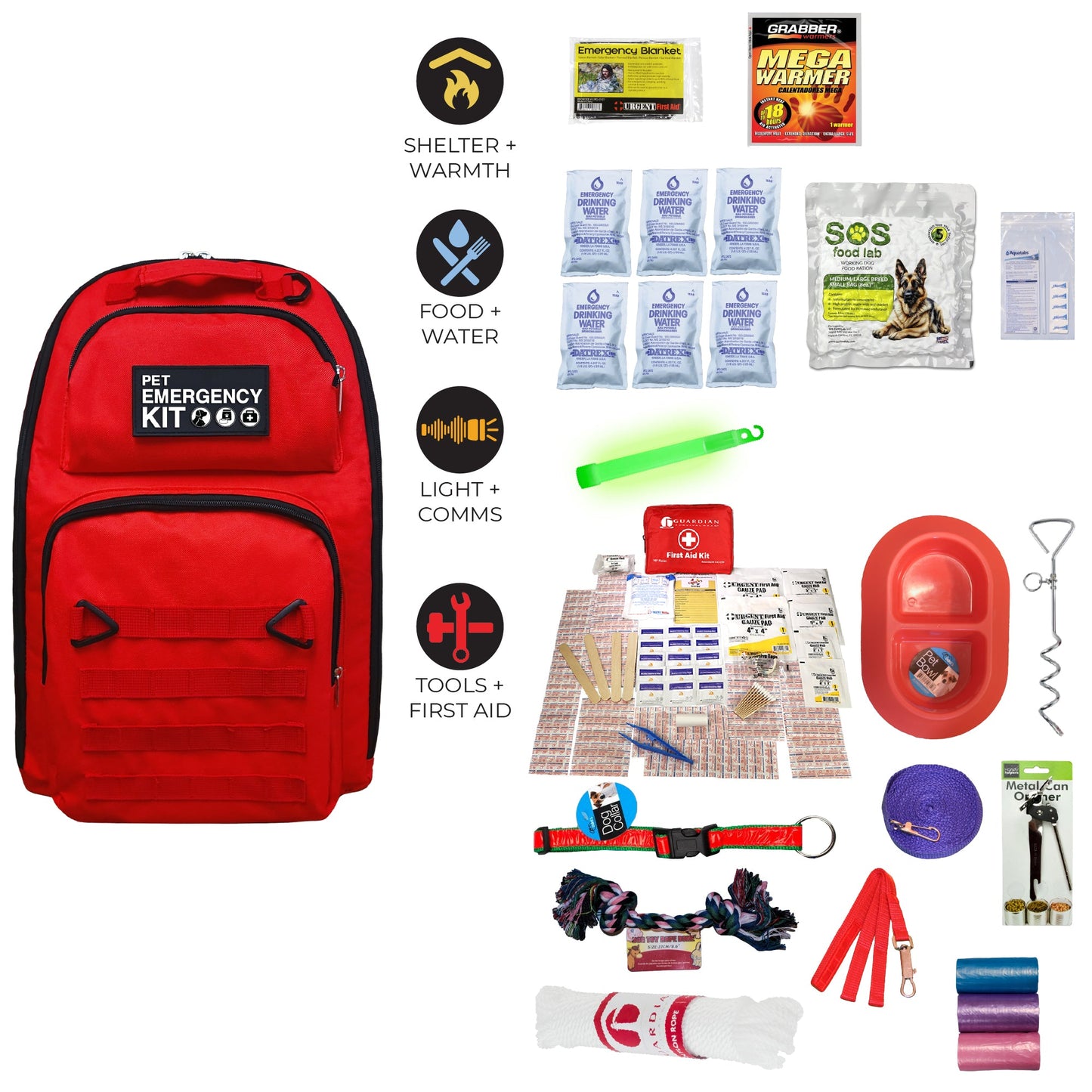 Deluxe Dog Emergency Kit – Pet Preparedness Go Bag