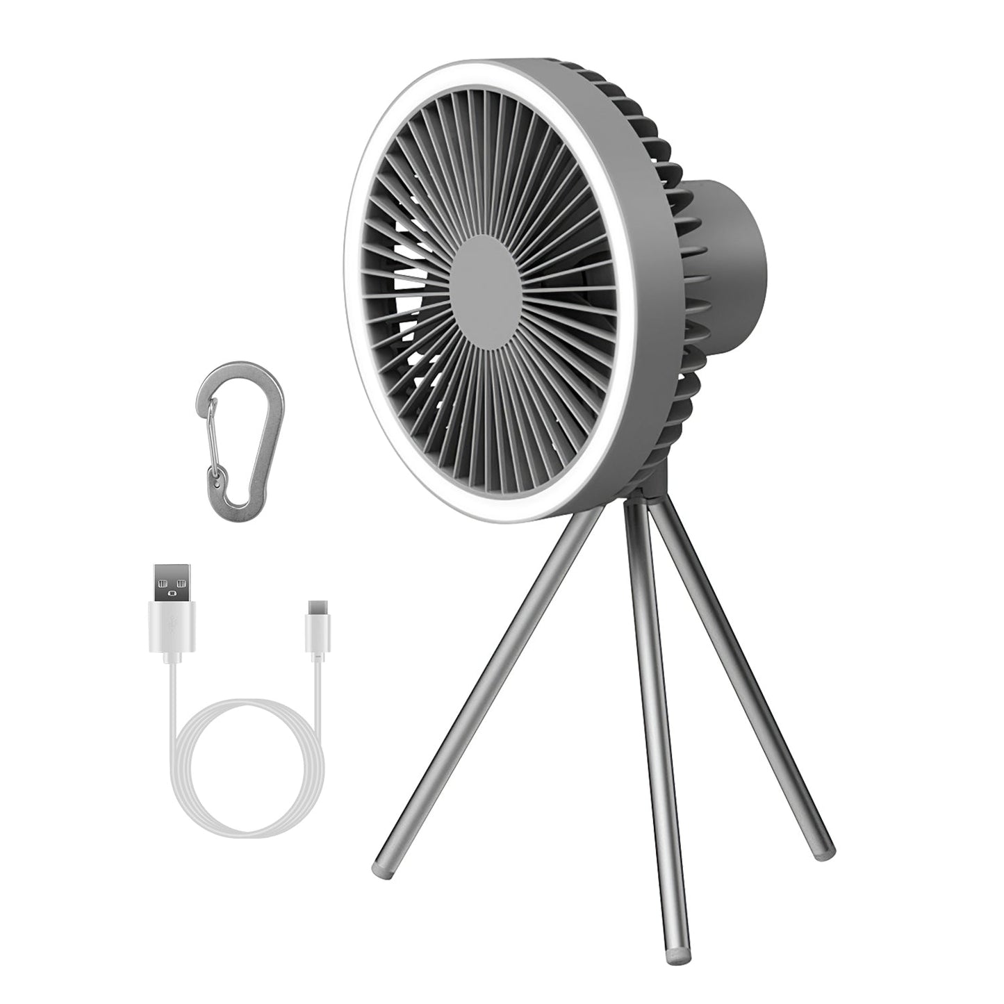 Emergency Shelter Fan with LED Light & 10,000mAh Backup Battery