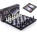 3-in-1 Magnetic Chess, Checkers & Backgammon Travel Game Set