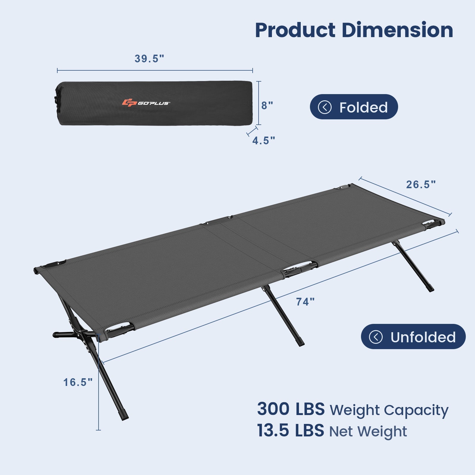 Folding Emergency Cot – Portable Shelter Sleeping Bed