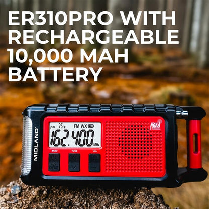 ER310PRO Portable Emergency Crank Radio with Power Bank