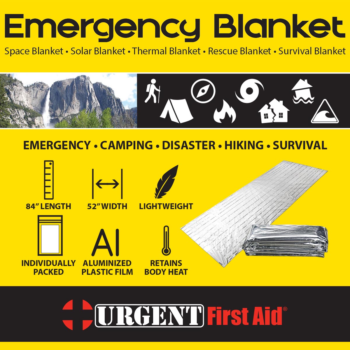 Emergency Mylar Blanket – Lightweight Thermal Emergency Blanket