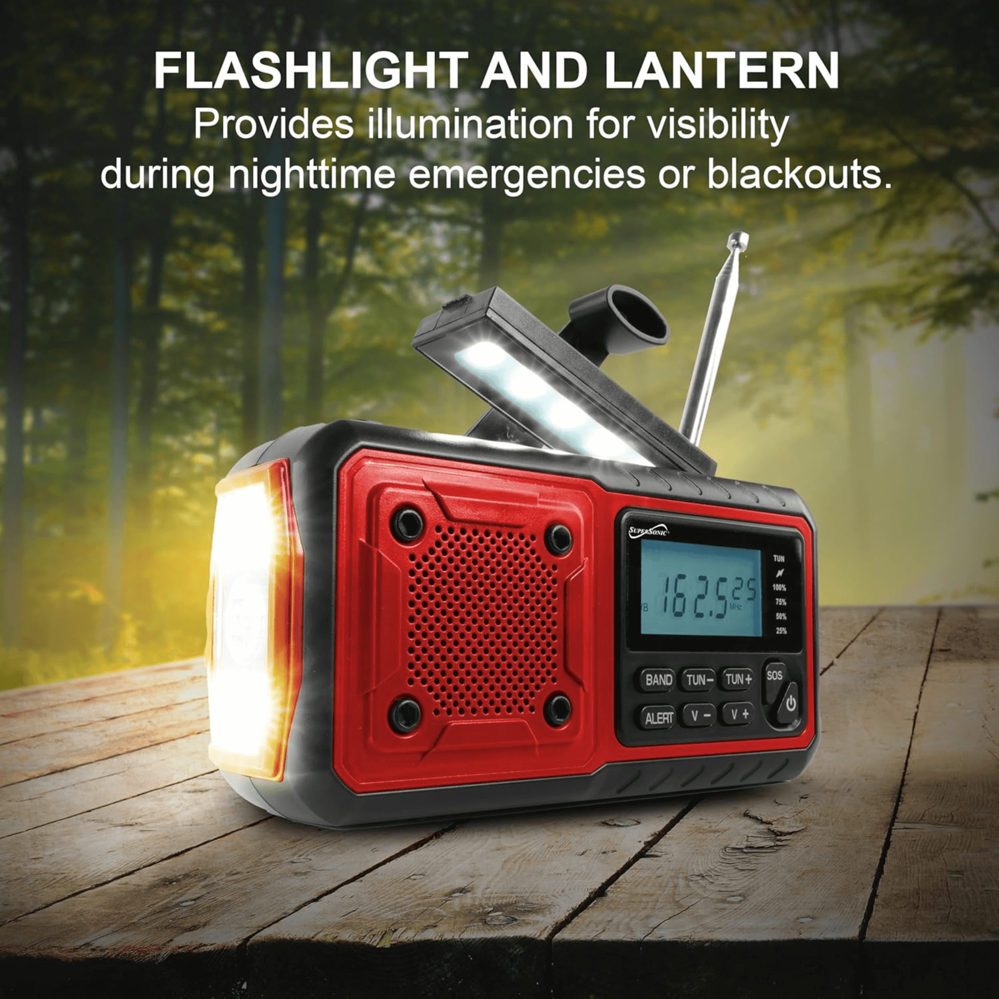 NOAA Emergency Weather Radio – Hand Crank Solar Storm Shelter Radio