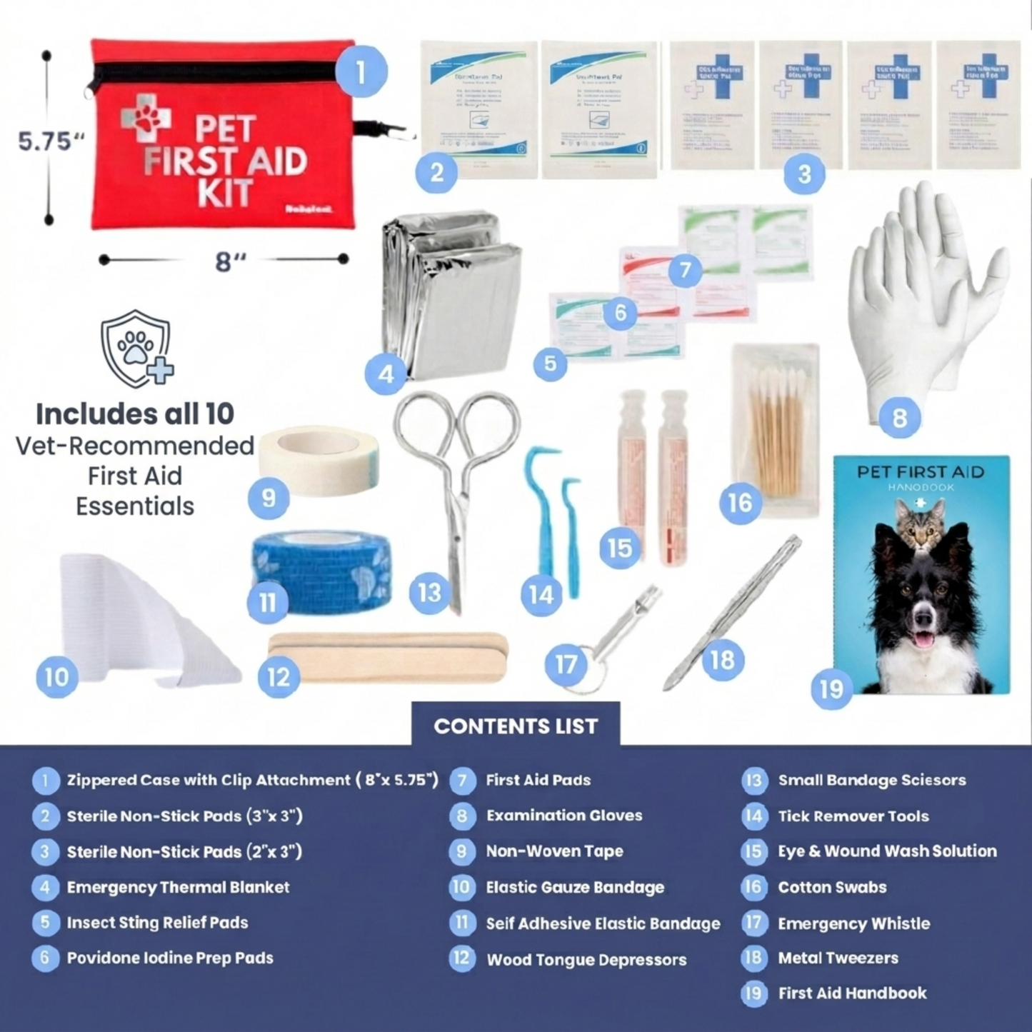 Pet First Aid Kit for Dogs & Cats – Emergency Preparedness Essentials
