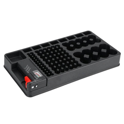Emergency Battery Organizer & Tester Case – Stores 110 Batteries