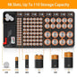 Emergency Battery Organizer & Tester Case – Stores 110 Batteries